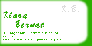 klara bernat business card